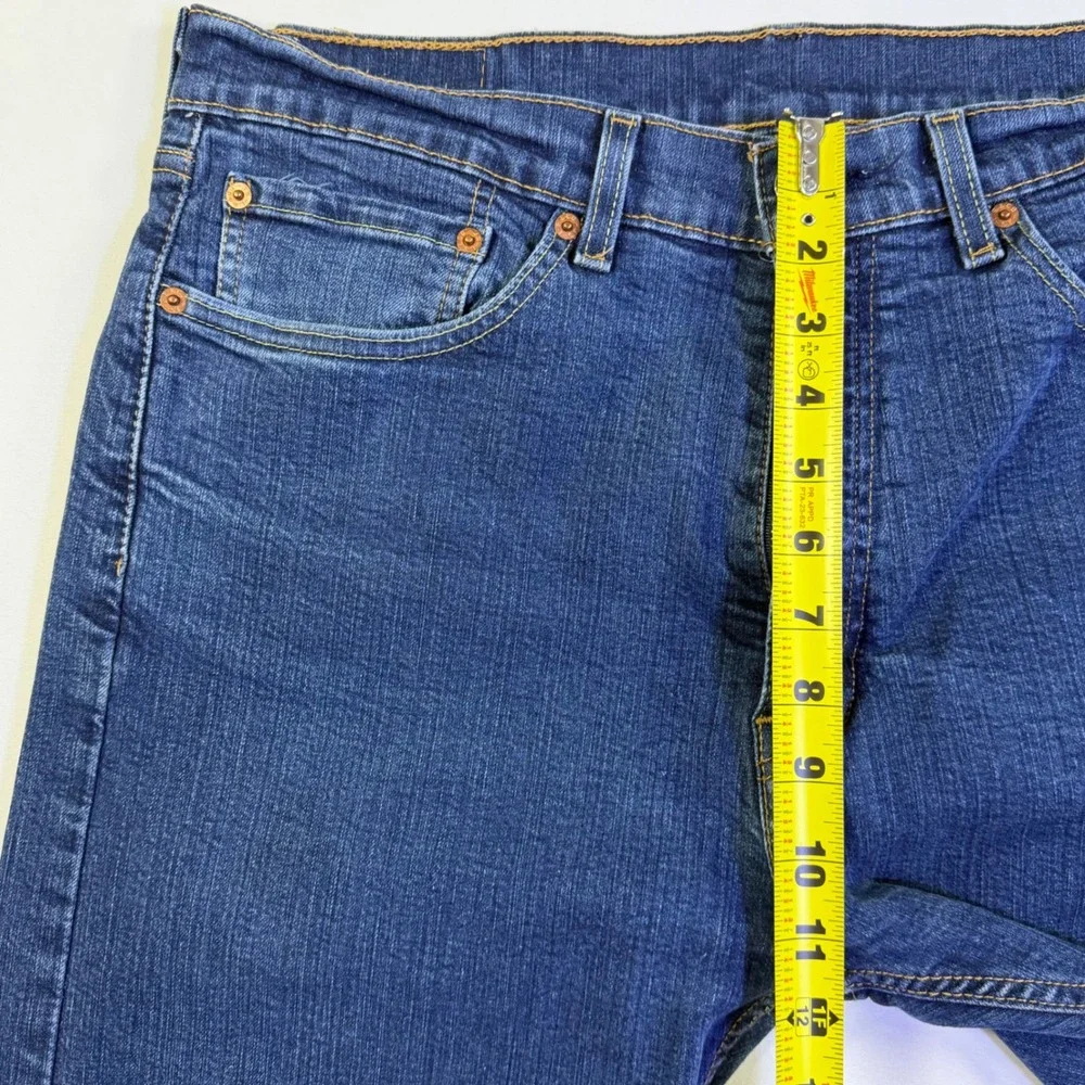 Levi's 505 Mens Jeans 36x29 Regular Fit Straight Leg‎ Blue Wash Denim Stretch